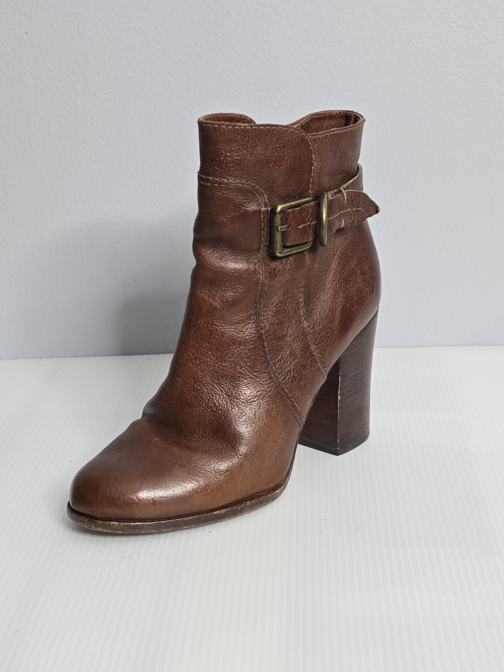 Pre-Loved Frye Patty Cognac Leather Riding Booties